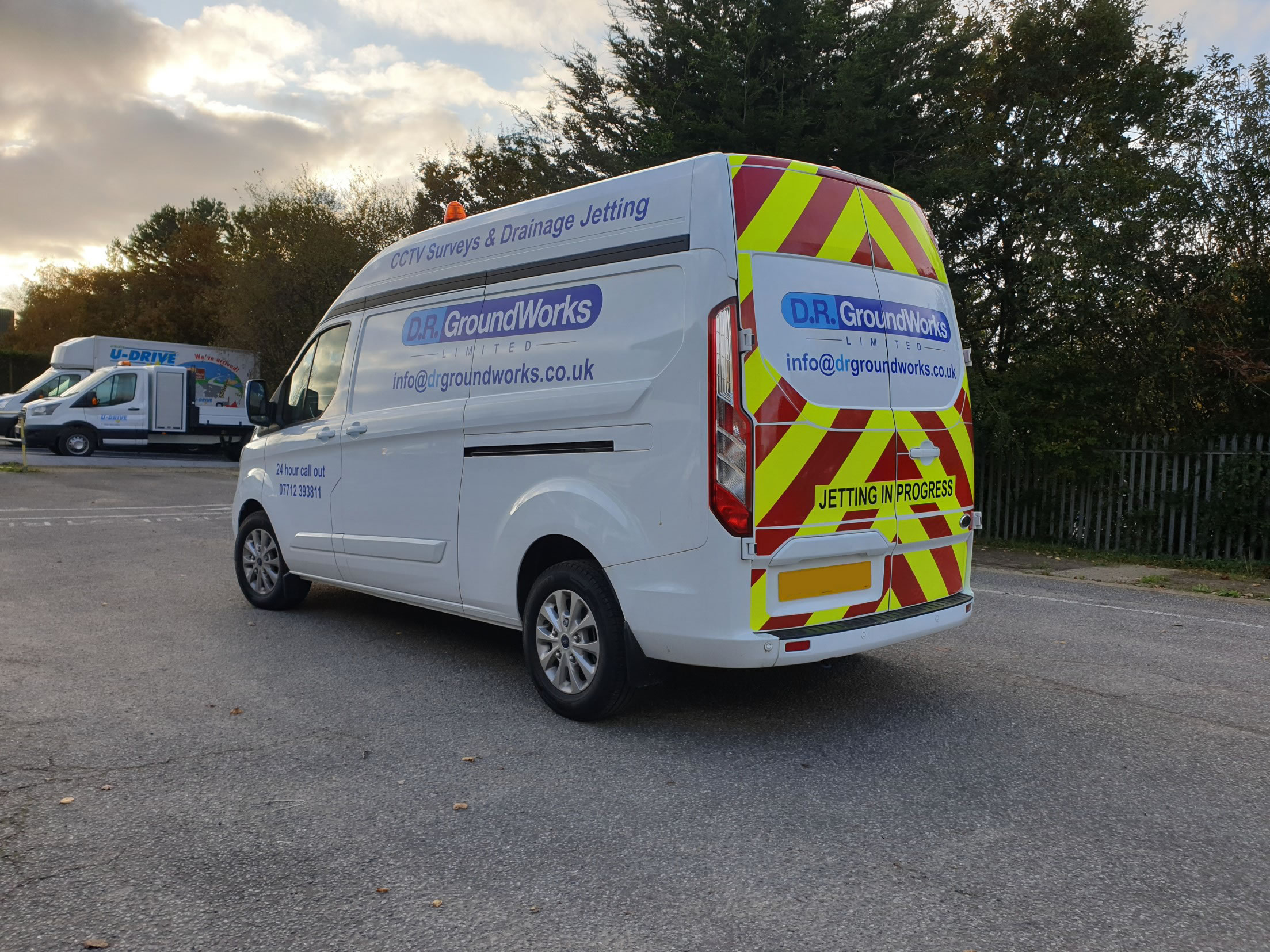 DR Groundworks van with Chapter 8 Highways Livery by U-Sign